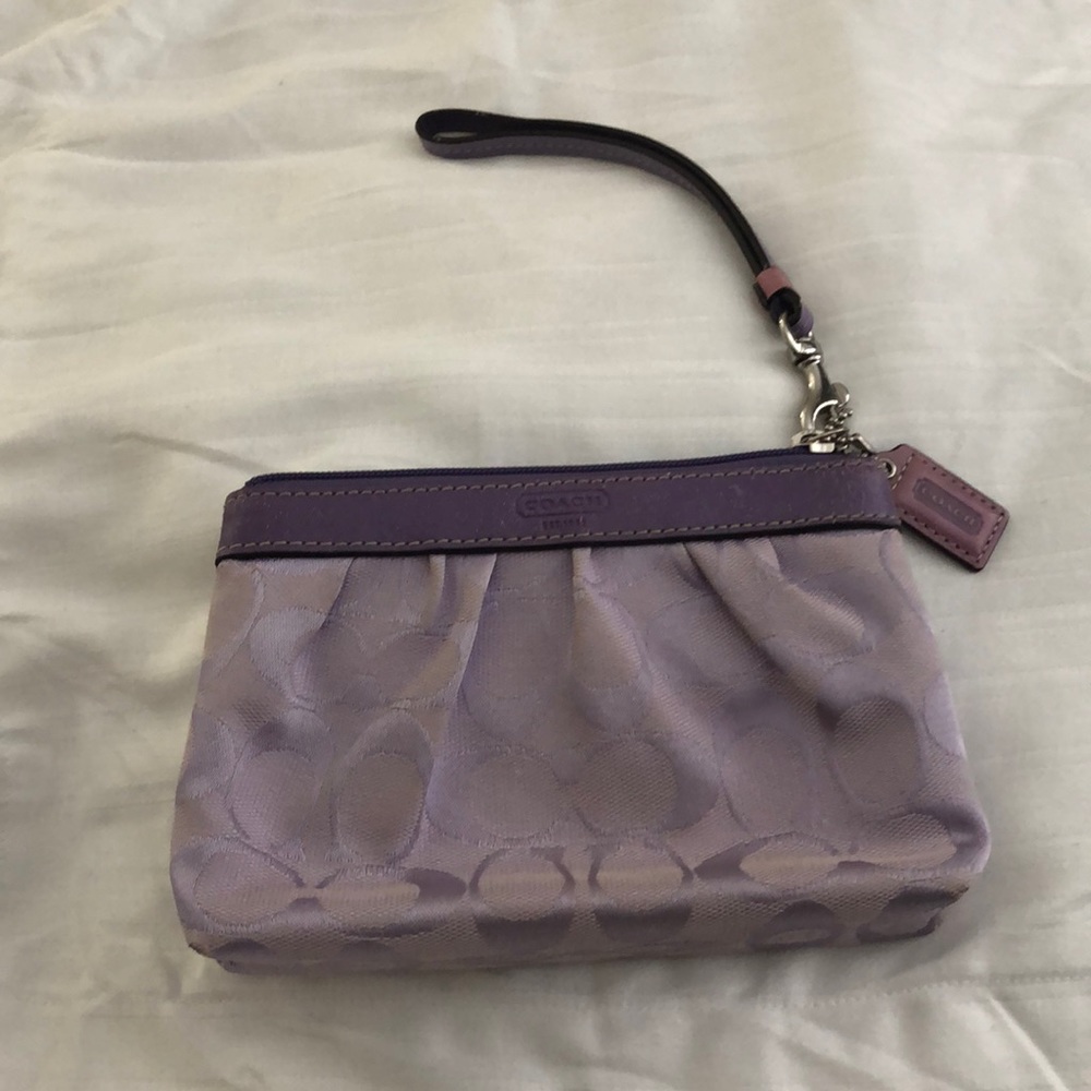 Purple Coach Wristlet